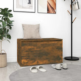 Hall Bench Smoked Oak Engineered Wood 80 cm Entryway Bench 816047