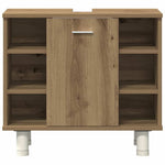 ZNTS 3 Piece Bathroom Furniture Set Artisan Oak Engineered Wood 3328568