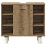 4 Piece Bathroom Furniture Set Artisan Oak Engineered Wood 3328558