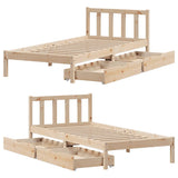 Bed Frame without Mattress 100x200 cm Solid Wood Pine 3301471