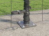 Euro Fence with Concrete Base 10 x 1.5 m PVC-Coated Steel Grey 3350929