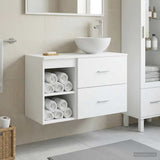 Bathroom Furniture Set 2 pcs White Engineered Wood 3403864