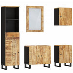 5 Piece Bathroom Furniture Set Solid Wood Mango 3200645