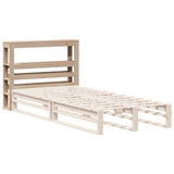 Headboard with Shelves 90 cm Solid Wood Pine 850896