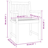 Garden Chairs 4 pcs Natural Solid Acacia Wood Stackable 3206272