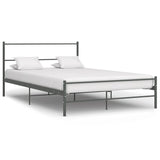 284686 Bed Frame without Mattress Grey Metal 120x200 cm