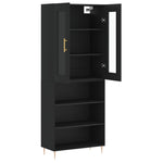 Highboard Black 69.5x34x180 cm Engineered Wood 3198714