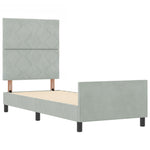 ZNTS Bed Frame Light Grey 80x200 cm Velvet 3344969