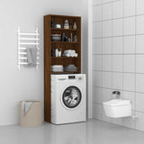 Washing Machine Cabinet Brown Oak 64x24x190 cm 815953