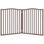 ZNTS Dog Gate Foldable 2 Panels Brown Oak 160 cm Poplar Wood 352234