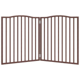 ZNTS Dog Gate Foldable 2 Panels Brown Oak 160 cm Poplar Wood 352234