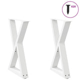 Dining Table Legs 2 pcs White 50x cm Steel 4012717