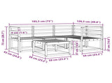 Outdoor Sofa Set 5 pcs Natural Solid Acacia Wood 3366342