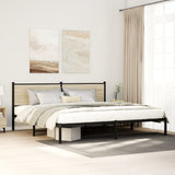 Metal Bed Frame without Mattress Sonoma Oak 200x200 cm 3301359