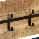 Wall-mounted Coat Rack with 5 Hooks Solid Wood Rough Mango 4013506