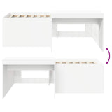 Kids'High Bed Frame with Desk White 75 x 190 cm 3422683