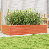 Garden Planter Wax Brown 110x60x23 cm Solid Wood Pine 847240