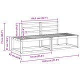 Outdoor End Sofa 2 Piece Natural 182.5 x 63 x 73 cm 900478
