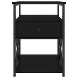 Bedside Cabinets 2 pcs Black 40x42x55 cm Engineered Wood 826074