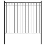 ZNTS Garden Fence Steel 1.7x0.8 m Black 146312