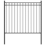 ZNTS Garden Fence Steel 1.7x0.8 m Black 146312