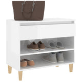Shoe Cabinet High Gloss White 70x36x60 cm Engineered Wood 819758