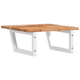 Basin Shelf Wall Mounted Steel and Solid Wood Acacia 3302770