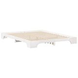Bed Frame White 160 x 220 cm Solid Pine Wood 872924