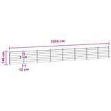 Fence Panel 8 pcs WPC and Aluminium Brown 3429463