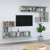 Wall-mounted TV Cabinet Concrete Grey Engineered Wood 3114585