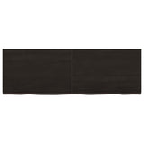 Bathroom Countertop Dark Brown 120x40x cm Treated Solid Wood 3156235