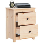 ZNTS Bedside Cabinets 2 pcs 50x35x61.5 cm Solid Wood Pine 813680