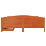 Bed Frame without Mattress Wax Brown 180x200 cm Super King Solid Wood Pine 3301781