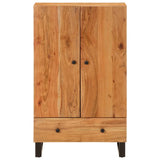 Highboard with Drawer 60x33x100 cm Solid Wood Acacia&Iron 352934