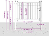 Fence Gate HORST 100 x 100 cm Metal Black Lockable 42034064
