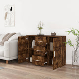 Sideboard Smoked Oak 91x29.5x65 cm Engineered Wood 823347