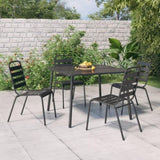 Garden Table Anthracite 100x100x71 cm Steel 362738