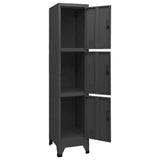 Locker Cabinet Anthracite 38x45x180 cm Steel 339783
