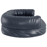 Ergonomic Foam Dog Bed Dark Blue 88x65 cm Faux Leather 171315