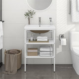 Washbasin Frame With Basin White Powder-coated iron frame Medium 3101374
