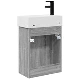 Bathroom Vanity Unit with Tap Grey Sonoma 45.5 x 22.5 x 84 cm 889430