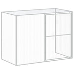Dog House with Run Anthracite 214x1273x181 cm Galvanised Steel 3189136
