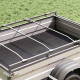 Tarpaulin Bracket for Trailers 4 pcs Silver 130-210 cm Aluminum 42020524