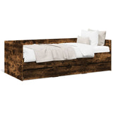 ZNTS Daybed with Drawers without Mattress Smoked Oak 100x200 cm 3280815