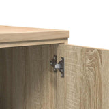 Garage Storage Cabinet Sonoma Oak 30x51x85 cm Solid Wood Pine 860555