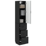 Cabinet Set 2 pcs Black 33 x 34.5 x 87 cm Engineered Wood 3416809