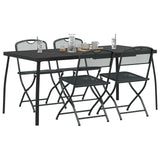 Outdoor Furniture Set Folding 5 pcs Anthracite Iron and Steel 3422897