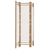 Folding 3-Panel Room Divider 120 cm Bamboo and Canvas 350623