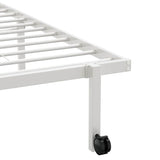 Bed Frame without Mattress Foldable White 80x200 cm Steel 4103965