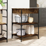 Kitchen Trolley Smoked Oak 60x48x89.5 cm Engineered Wood 842373